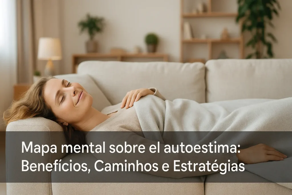 Mapa mental sobre el autoestima: Benefícios, Caminhos e Estratégias