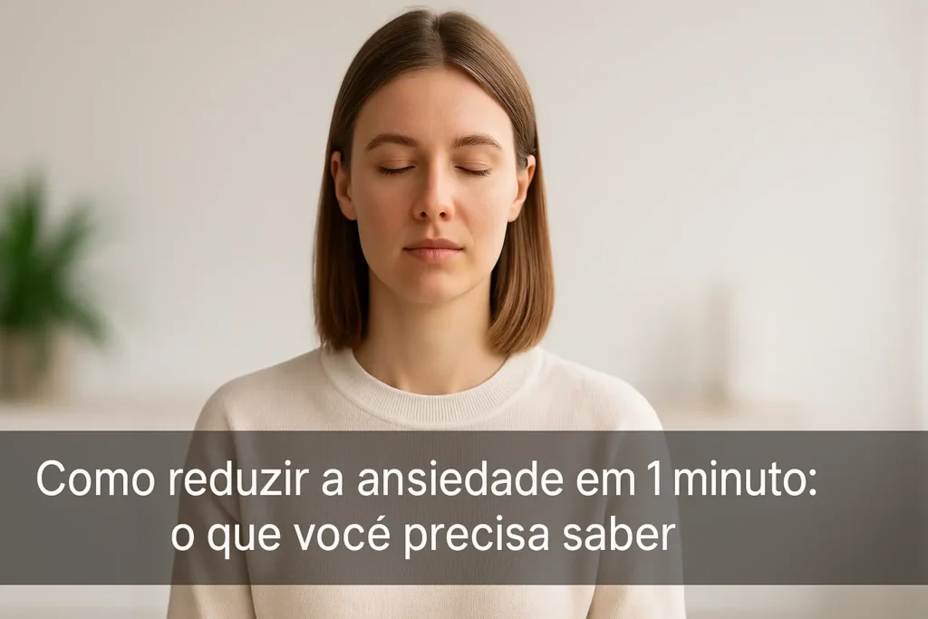 Como reduzir a ansiedade em 1 minuto: o que você precisa saber