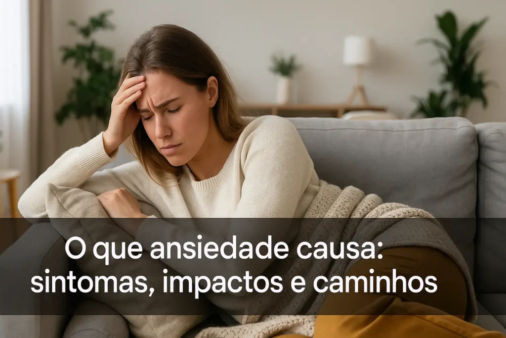 O'que Ansiedade Causa: Sintomas, Impactos e Caminhos